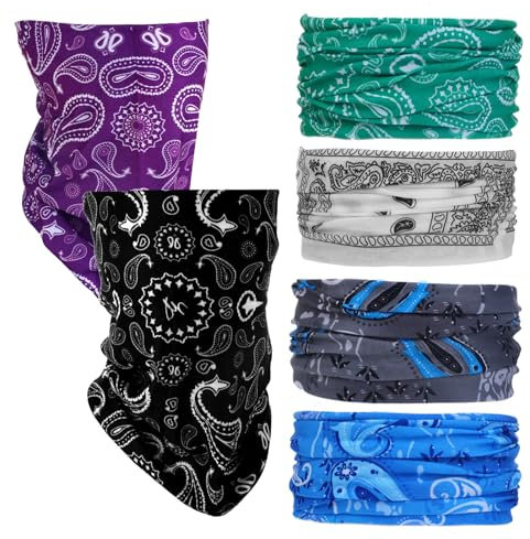 Dimeho Nahtlose Bandanas Multifunktionstuch Schal Atmungsaktive Elastiche Outdoor Multifunktionstuch Sport MagicNahtlose Schal MagicKopftuch UV Widerstand für Yoga Radfahren Laufen Angeln Wandern