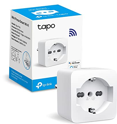 Tapo Presa Smart Italiana, WiFi Intelligente, Timer per Presa Elettrica, Controllo Vocale, Funziona con Alexa, Controllo Remoto Tramite APP, Tipo L fino a 10A, Tapo P105A