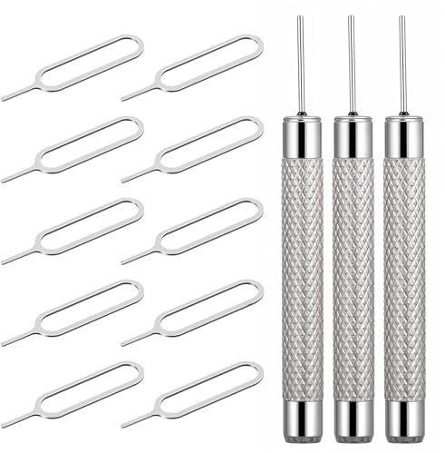 13 Stück SIM Karte Nadel Set Edelstahl SIM Karten Nadel,Universal SIM Kartenträger Auswerfer Pin Auswerfen Removal Tool,SIM Karten Entfernungs für alle Arten von Mobiltelefonen und Computer-Tablets