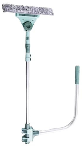 SUIOPPYUW Asta telescopica per la Pulizia dei vetri a Doppia Faccia per Una Facile Portata e Pulizia Asta telescopica per la Pulizia dei vetri ABS