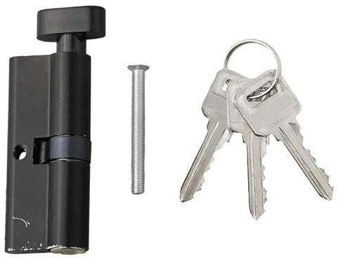 MAYANGYANG Bombin Cerradura Cilindro de Cerradura de Puerta Cilindro antirrobo con 3 Llaves Núcleo de Cerradura de Puerta Cerraduras Antibumping(Noir)