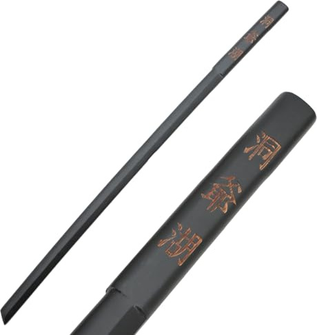 HJHUUA Espadas de Madera para Entrenamiento de Kendo de 100 cm,Espada samurái de Madera,bokken Artesanal para Entrenamiento,Cosplay,utilería,actuaciones y Regalos (Negro/marrón)