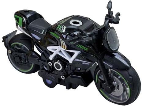 YORISMAL Aleación Spring-Back Motocicleta, Modelo de Motocicleta, Juguete de Retracción, Juguete Educativo para Niños, Adecuado para Cumpleaños y Ocasiones Especiales (Verde menta)