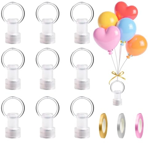 FuYelng 12 Piezas Pesas para Globos Reutilizable con 3 × 10 Metros de Largo