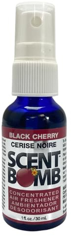 Scent Bomb Air Freshener Spray Bottle, Extra Strong & Long Lasting Odour Eliminator (Up to 48 Hours) – Spray Air Freshener For Car, Home, Bathroom & Bins – Black Cherry 30ml