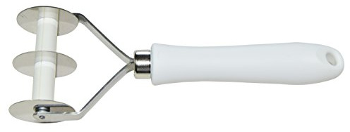 ELETTRO CENTER Art.315 Tagliapasta Liso 2 Piste, Acero Inoxidable, Blanco