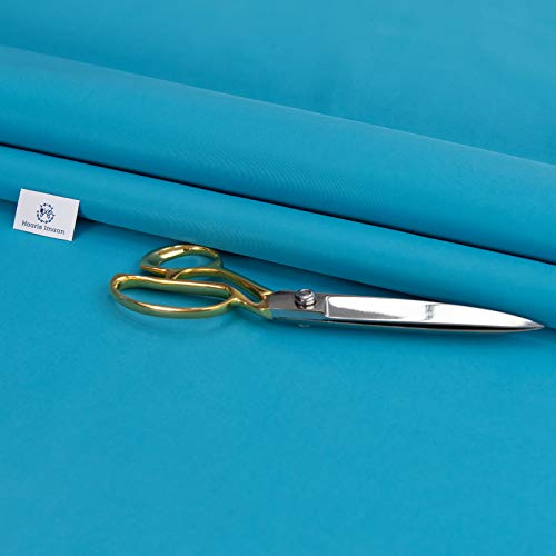 Haaris Imaan Water Resistant Polyester Fabric | Premium Upholstery Fabric for Outdoor, Garden | Perfect for Beanbags, Cushions, Curtains, Pallet Sofas Furnishing | Sold by The Meter (Turquoise)