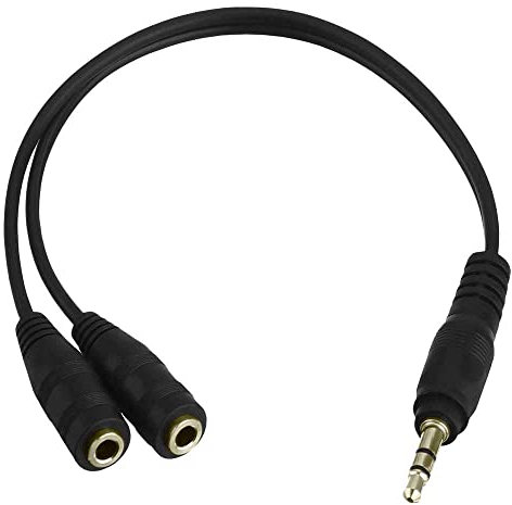 OcioDual Cable Audio Adaptador Jack Divisor de Sonido Estéreo para PC, Smartphones, Altavoces, Auriculares