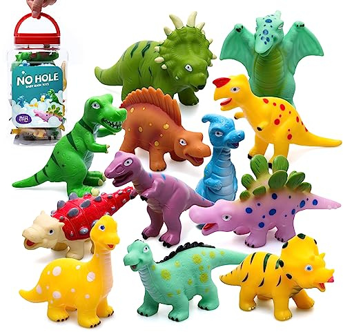 Hely Cancy Dinosaur Bath Toys for Toddler, No Hole Baby Bathtub Shower Water Pool Toys