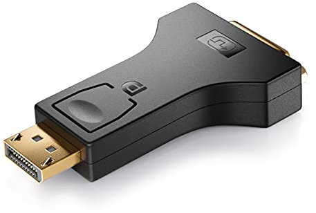 deleyCON Adattatore da DisplayPort a DVI 4K UHD 2160p - Cavo Adattatore da DP DisplayPort-Maschio a DVI-Femmina Contatti Placcati in oro per TV Proiettore Computer Laptop Notebook