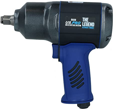 US PRO Industrial Impact Wrench 1/2 in Dr Air Legend Ultimate Torque 1700Nm 8608
