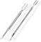 BEZOX 2 Piezas Professional Dual Tool Empujador de Cuticulas, Raspador de Cutícula Removedor, limpiador de uñas de gel, para manicura y pedicura (Acero inoxidable de calidad médica)