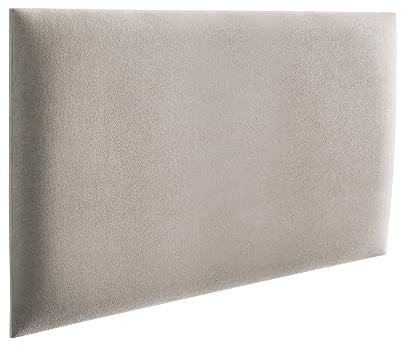 RAVIO Stoppade väggpaneler | 3D-paneler med skum | Väggkudde som sänggavel | Väggdekoration för sovrum, barnrum, kontor, hall |Beige, 50 x 30 cm