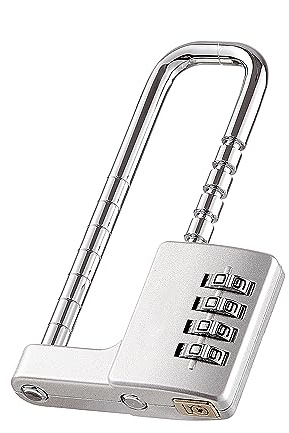 ZGSJ Cabinet Lock Combination Padlock,Work Length 1.6In to 3.8In Stainless Steel Gym Locker Lock Code Long Adjustable Shackle Lock for Outdoor, School, Gym, Sports lockers, Fences,