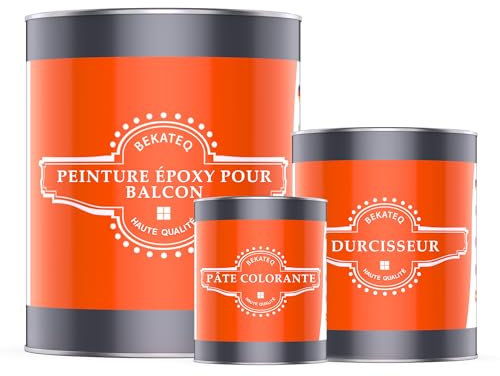 BEKATEQ BK-300EP Résine époxy bicomposante 1kg Gris anthracite I Peinture balcon et sol, optimisée pour les UV, faible odeur, étanche I Revêtement de sol pour l'étanchéité du balcon et de la terrasse