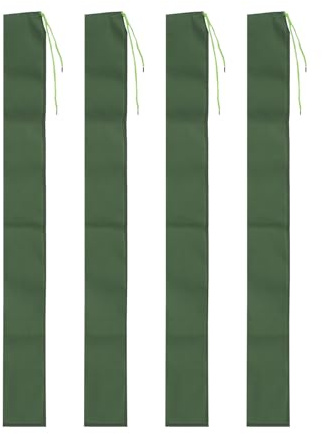 YOKIVE 4 Pcs Flood Water Barrier Sandbags, Flooding Control Long Canvas Thickening Sand Bags with Insert Buckle for Doors (Green, 2 x 11-Inch)