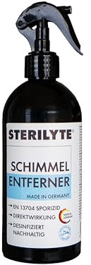 STERILYTE Schimmelentferner alkoholfrei 500 ml – Anti Schimmel Spray für Wand, Bad, Tapete und Fugen – Schimmelspray für empfindliche Oberflächen – geruchsmildes Spray bei Wandschimmel