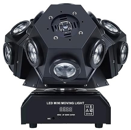 Luces Discoteca, Luz con cabezal móvil giratorio de tres cabezales 18 * 10W KTV Dance Hall Bar Stage Disco 3 brazos luces estroboscópicas rodantes para DJ, decoración de fiestas.