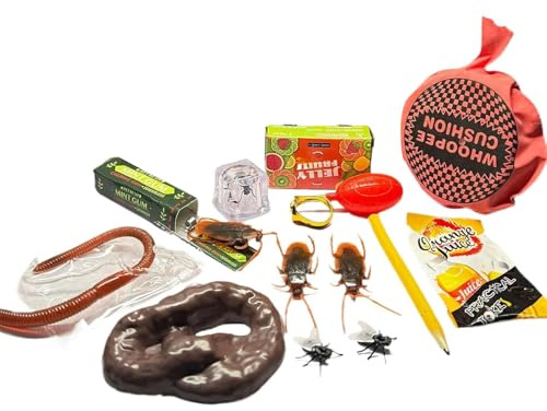 LIUYIDM 14 Piezas Kit de Broma para Niños Adultos, Caja De Broma Divertida, Paquete de Bromas y Caja De Juguetes de, Juego de Novedoso, Cosas Creativas de de April Fools