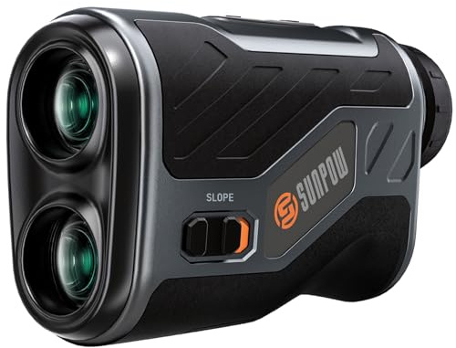 SUNPOW Golf Range Finder with Slope – 1200 Yards Laser Rangefinder ±1 Yard Accuracy, 7X Magnification, Flag Lock with Vibration, Rechargeable, Magnet Stripe, High Precision for Golf & Hunting