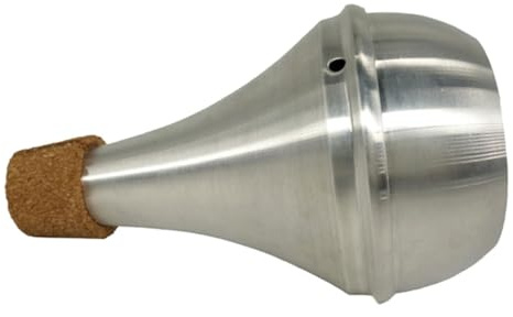 TOYANDONA Sordina para bocina de aleación de aluminio con tiras de corcho, accesorio ligero y fácil de instalar para práctica en casa y espacios compartidos