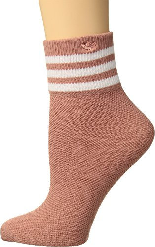 adidas Socks Originals - Calzini da donna a righe alla caviglia a un quarto, Donna, 976728, Rosa/bianco., Size 5-10