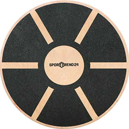 Sporttrend 24® Balance Board Holz | Therapiekreisel, Fitnesskreisel, Fitnessboard, Pad