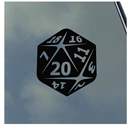 20-Sided Dice Vinyl Sticker Decal Roleplaying Game Role Play RPG Pen and Paper