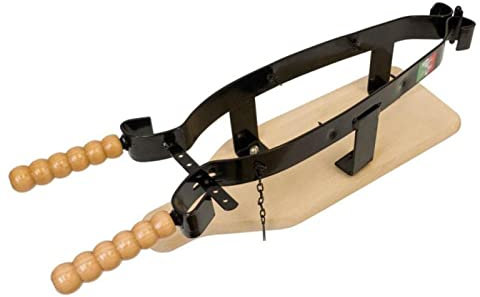 La zappa Morsa Porta prosciutto in Ferro con Base in Legno per Tagliare a Mano i salumi Made in Italy