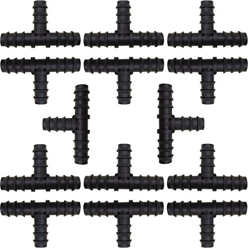 Raccord d'Irrigation, CTRICALVER Connecteurs de Tuyaux, 14 pcs connecteur en T, connecteur barbelé de jardin, pour tuyau de 1/2(16 mm)