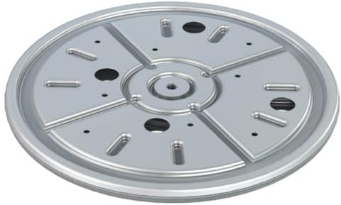 Gedotec Ferrure rotative à 360° pour charges lourdes - Diamètre : 282 mm - Plateau tournant en acier noir - Charge maximale : 300kg - Anneau rotatif à visser pour meubles - 1 pièce - Couronne rotative