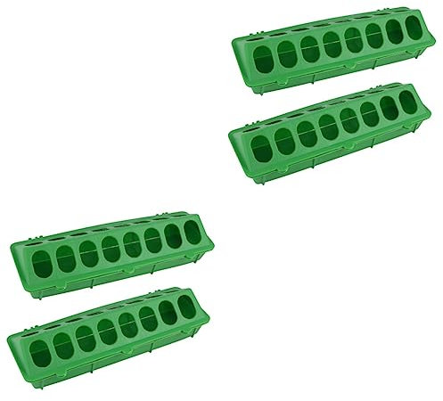 GANAZONO 4 Stück Taubenfutterbox Huhn Vogelhäuschen Futterbehälter Für Geflügel Wasserspender Für Küken Futtertröge Für Vögel Muschelschale Automatisch Plastik Terrarium