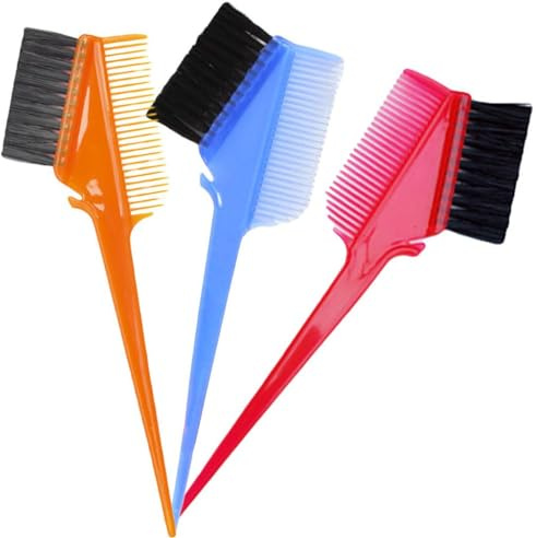 Cepillos aplicadores de tinte para el cabello, peine de doble cara delgado
