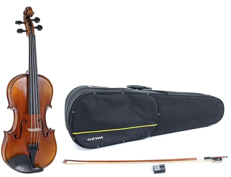 GEWA, set di violini serie Maestro 2 VL 4, 1/4 pronto per l'uso incl. custodia sagomata, arco Massaranduba e corde Larsen Aurora