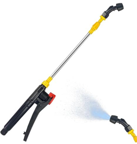 Bacchetta spruzzatrice, lancia per irrigazione telescopica in acciaio inossidabile da 17,7-31,5, ugello spruzzatore per tubo flessibile ad alta pressione per giardinaggio, agricoltura, ugello curvo