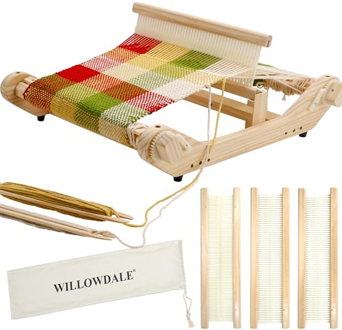 WILLOWDALE 16(40cm) Rigid Heddle Loom, Weaving Loom Kit with Shed Stick