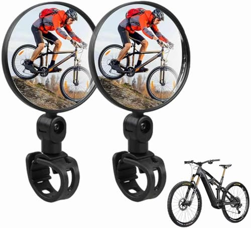 2 Pcs Bike Mirror,Bike Mirror Handlebar,Bicycle Cycling Rear View Mirrors,For Use with Mountain Road Bikes/Electric Bikes/Motorcycles