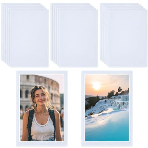 15 Pcs Marcos Fotos Instantáneas Marcos Magneticos Marcos Imanes nevera para Fotos Pequeñas Dibujos Fotos Instantáneas Marcos Imantados para Imágenes y Recuerdos Favorito para Superfície Metálica