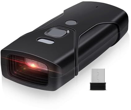 Dioche Scanner di Codici a Barre Portatile Scanner di Codici a Barre Portatile | Connessione a Tre modalità | Scansione Veloce Unidimensionale e di QR | Compatto e Antiurto