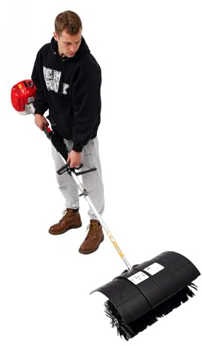 Balai à essence 52 CC 2,3 CV - Balayeuse manuelle 2 temps avec tête de balayage de 60 cm et sangle arrière - 1700 W - Pour la neige, le gazon artificiel et le nettoyage de la route