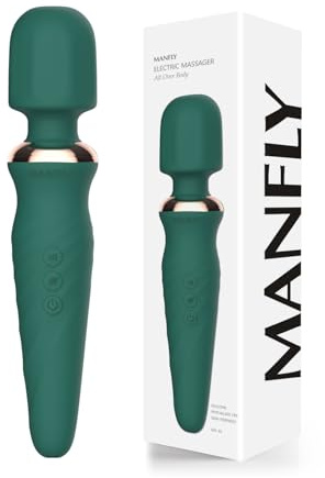 MANFLY Handheld Electric Massager, Portable Travel Body Relaxation Massage Tool (Green)