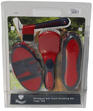 Rhinegold Soft Touch Grooming Blister Pack - Red/Navy