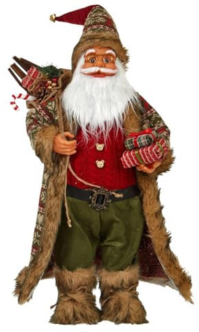 Amagogo Weihnachtspuppe, Feiertagsdekoration, Neujahr, Sammlerstück, Puppentisch, stehend, Weihnachtsmann-Figur, Weihnachtsmann-Dekoration, Dekoration, 60CM