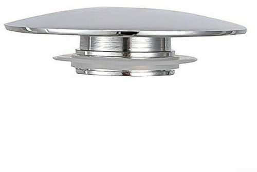 Up Sink Cap, Basin Waste Drain Stoppers Replacement Part, Silver Chrome Basin Waste -Up Sink Cap Click Clack Push Button 66Mm