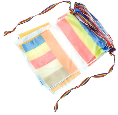 SUPVOX Drapeaux Bouddhistes Drapeaux de Prière à Cinq Couleurs Bannière Traditionnelle Décoration de Temple de