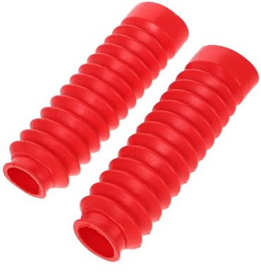 Cabilock Gabelmanschetten Vordergabel Staubschutz Aus Verschleißfestem Gummi Passend Für Motorrad Vorderradgabel Rote Stoßdämpferabdeckung Für Offroad Und Enduro