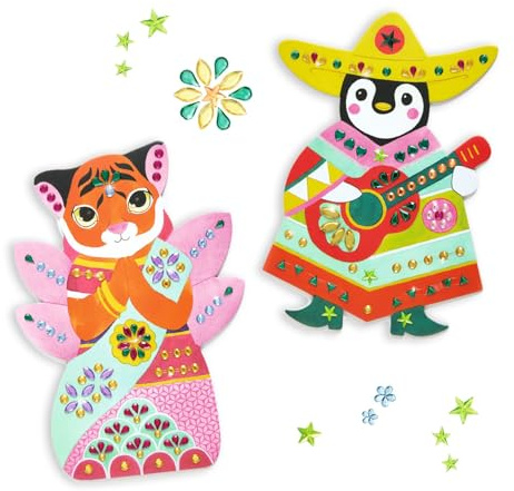 Pochette activité de collage Créer avec des stickers Brillants - Djeco