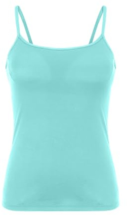 Camiseta de tirantes para mujer, de algodón, con sujetador, elegante, tallas grandes, color negro, holgada, transpirable, ligera, sin mangas, chaleco elástico