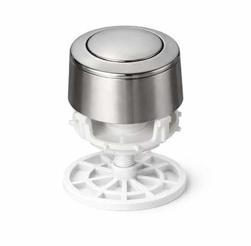 Pulsador Cisterna WC Simple Cromado 36 mm – Botón Descarga Única para Inodoro – Recambio Universal para Cisternas – Instalación Fácil y Resistente – FLUVIA