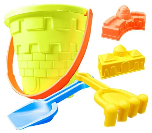 -Sandleksak – 5-delad sandhink-set för kreativ lek på våren | 5-delat sandhink-set av ABS-material med släta kanter för att gräva och borgbyggnad, strandleksak för barn att leka med I